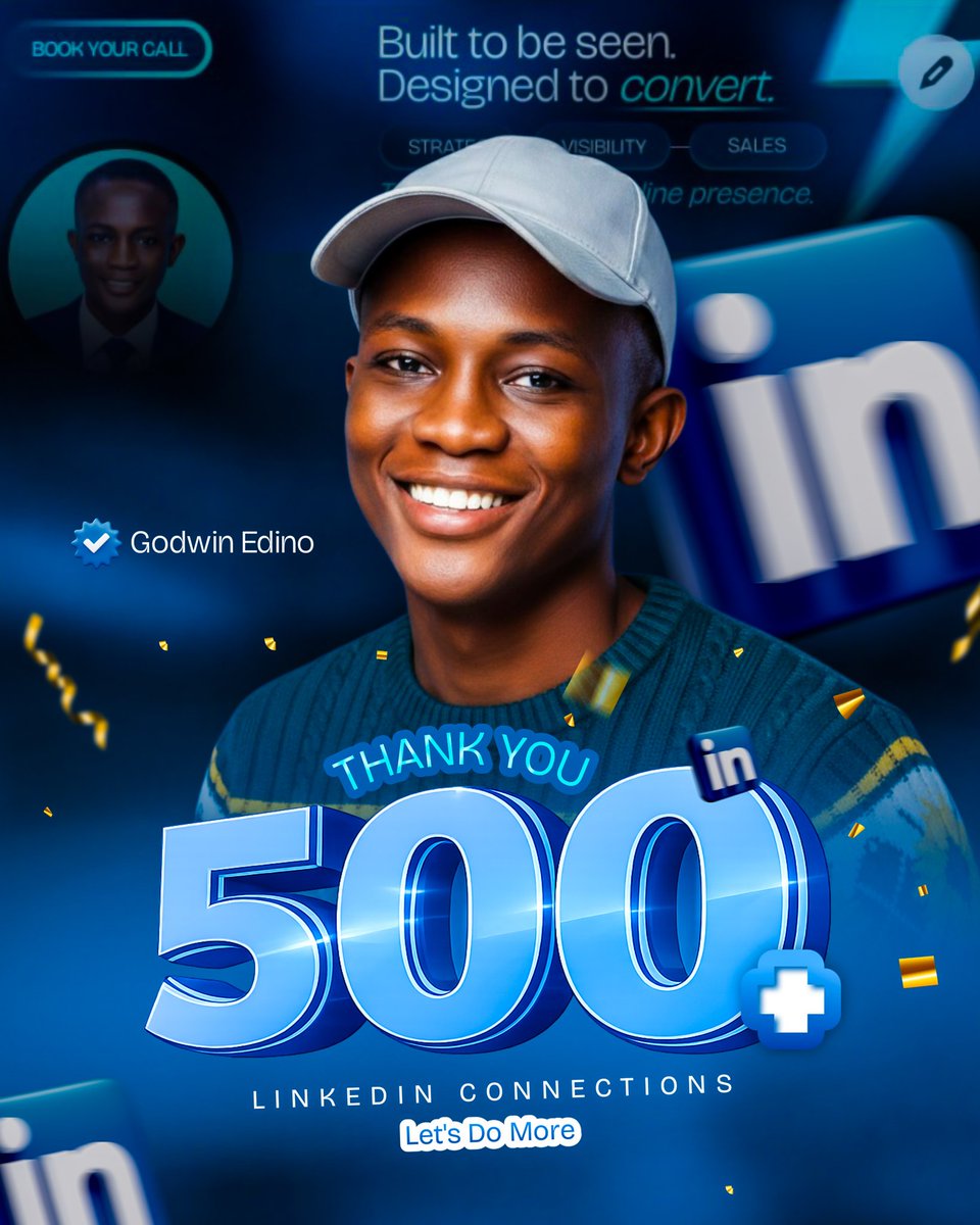 Dino_Graphixs01's tweet photo. 500+ and growing ⚡

Real connections. Real value. Real growth.

This is just the beginning.

Let’s do more.

#500Connections #GrowthSeason #PersonalBrand #StayConsistent #Linkedin https://t.co/TaCGycr0Nh