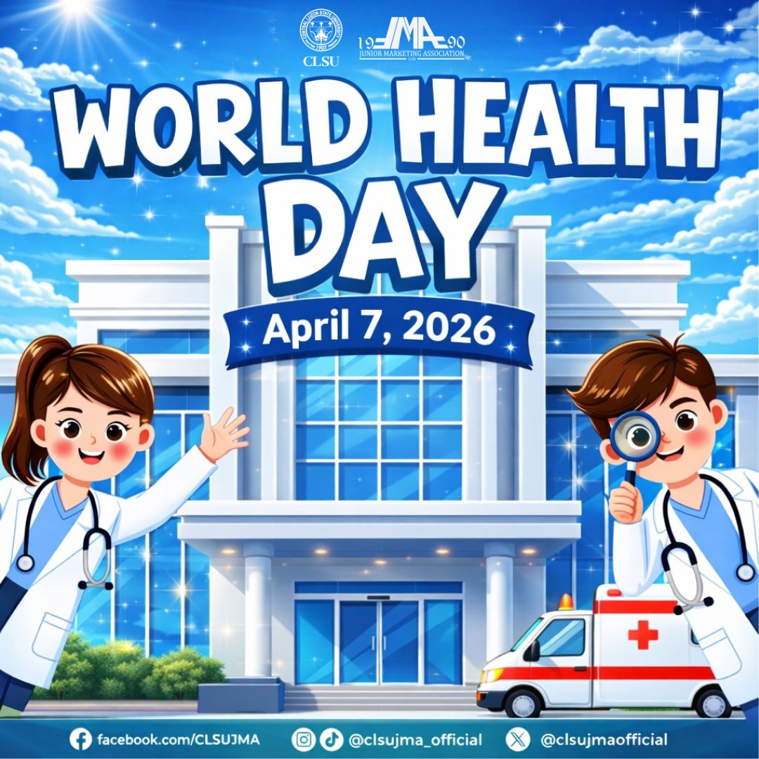 clsujmaofficial's tweet photo. 𝐇𝐚𝐩𝐩𝐲 𝐖𝐨𝐫𝐥𝐝 𝐇𝐞𝐚𝐥𝐭𝐡 𝐃𝐚𝐲!
​#CLSUJMA #WorldHealthDay https://t.co/rmVdXXjO7A