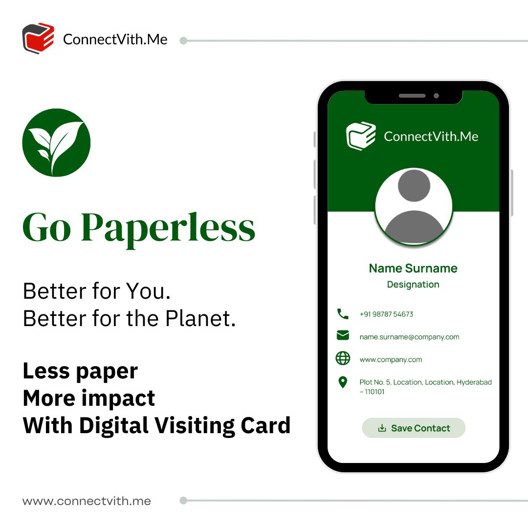 connectvith's tweet photo. Choose a smarter, eco-friendly way to network with https://t.co/OKi8BNvTZA.

#connectvithme #Paperless #sustainablebusiness #godigital #smartnetworking #ecofriendlyliving https://t.co/XqnQVr0GoX