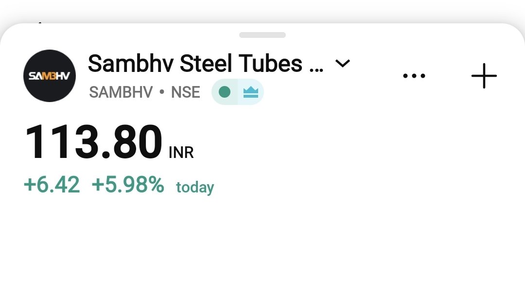 perfectswing12's tweet image. #SambhvSteelTubes 

5.82% Up Move 

MOMENTUM RUNNING 

#StockToWatch #Breakout #SwingTrading