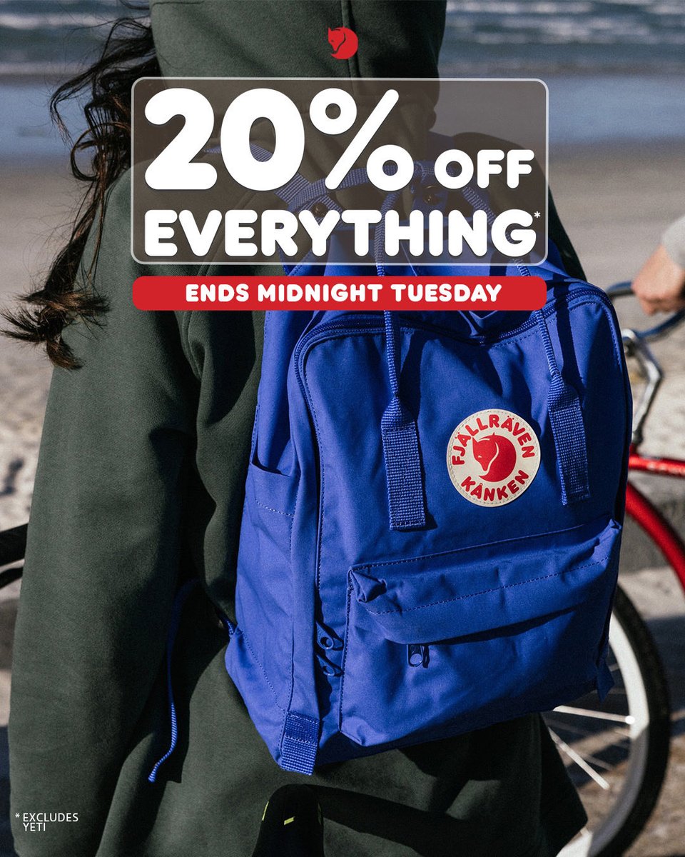 20% off everything* ends tonight! Don’t miss out 🦊