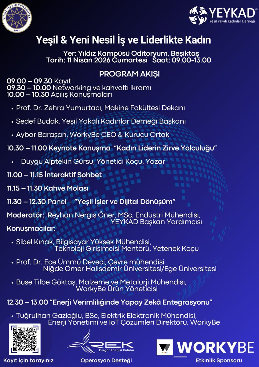 YtuMakFakultesi's tweet photo. Sürdürülebilirlik, dijital dönüşüm ve liderlik günümüz dünyasında giderek daha fazla iç içe geçerken, bu dönüşümde kadınların rolü de her zamankinden daha önemli hale geliyor. https://t.co/vUYlYIrrgN