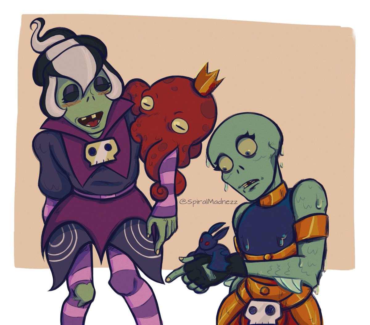 SpiralMadnezz's tweet photo. Pet bonding 🐙🦇
#pvz #pvzheroes https://t.co/IHGp9fzR4Y