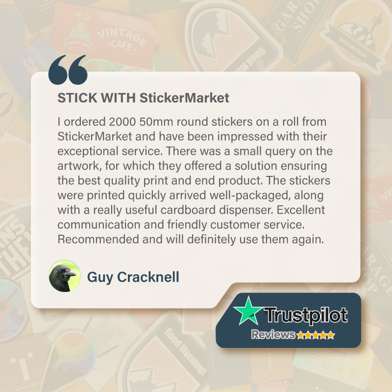UKStickerMarket's tweet image. Huge thanks to Guy Cracknell Graphic Design Ltd for the glowing feedback! We take immense pride in delivering top-tier quality alongside friendly, expert support to make sure every project is a success. 

See the full review here: tinyurl.com/ywfadewc

 #PrintedByStickerMarket