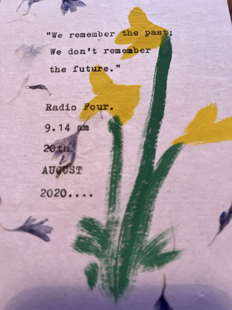 SoOccasionNow's tweet image. Inspirational quotations that have amazed, fascinated and tickled me. This one - 
“We remember the past; we don’t remember the future.” 
No 15 of a series. 
#typewriting 
#quotations