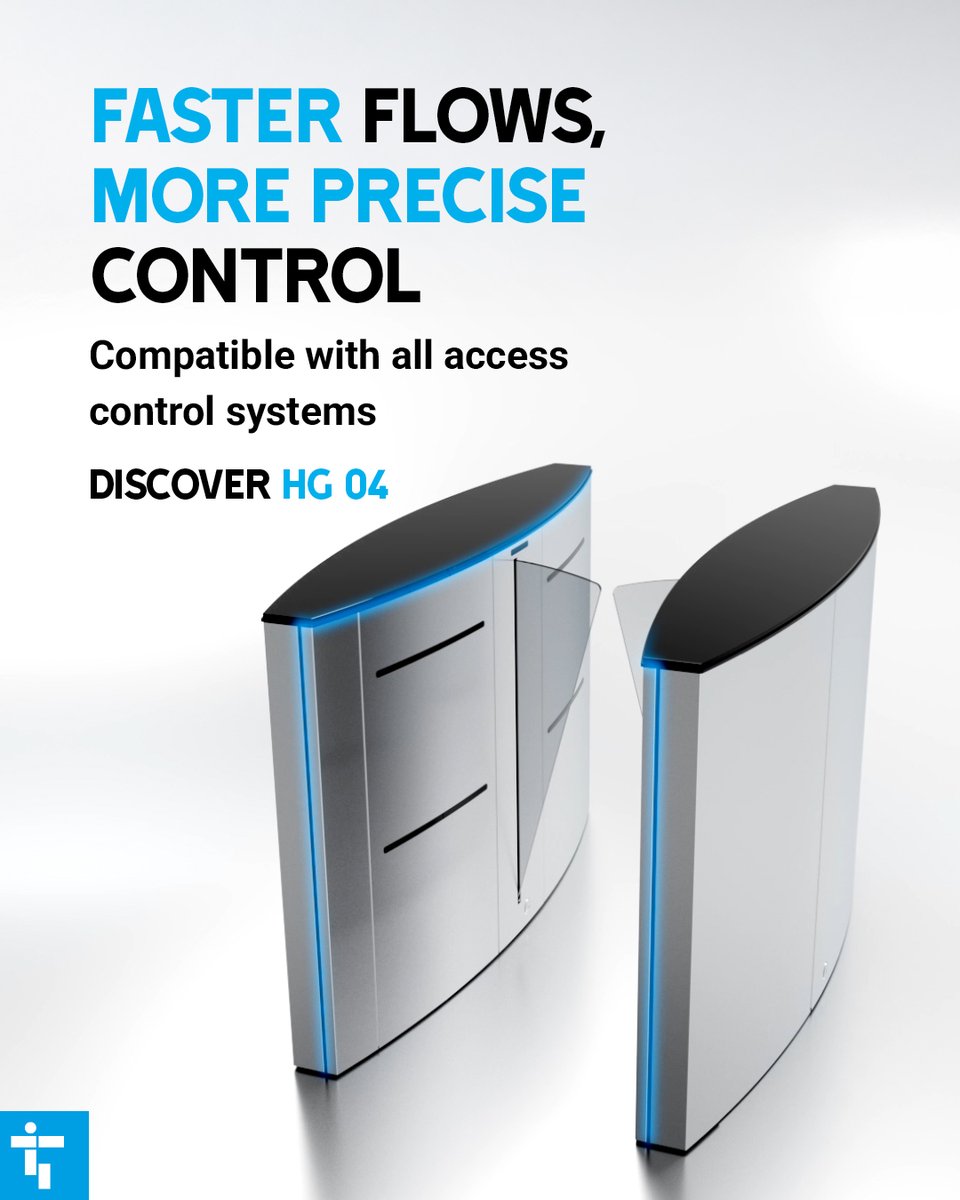 CAMEUK's tweet photo. HG 04 is the speed gate with retractable wings designed for precise access control and a more orderly passage experience - fully compatible with any access control system for straightforward management and seamless integration.

Discover more: 
https://t.co/IvphTDk7Sm https://t.co/Tnsf58Cd4X