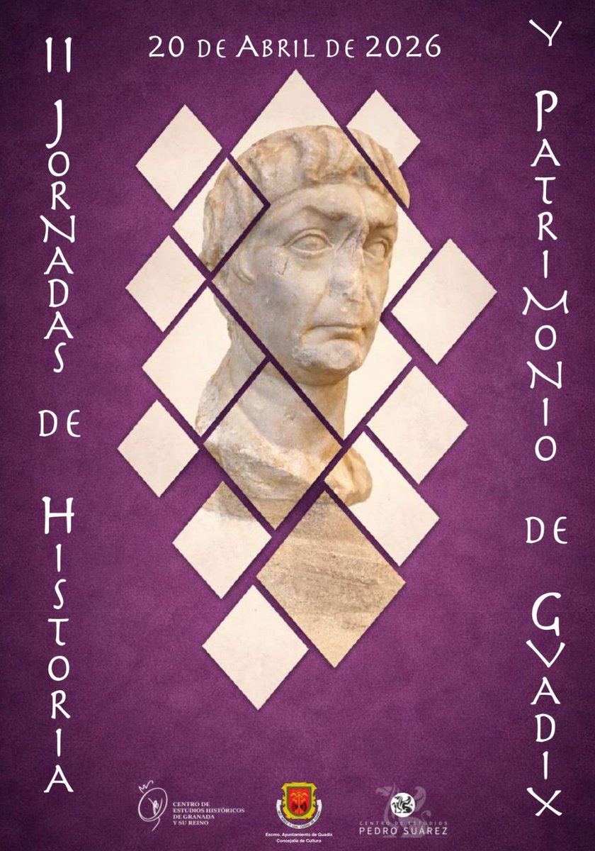 hantiguaugr's tweet photo. 📢 El 20 de abril se celebrarán las II Jornadas de Historia y Patrimonio de Guadix.

🏛 El ciclo de conferencias está dedicado al estudio de la Colonia Iulia Gemella Acci.

👨🏻‍🏫 En él participan los profesores Eva Morales (@maratiena), José Ortiz (@jortizcordoba) y Mauricio Pastor. https://t.co/aZvvavaUU4