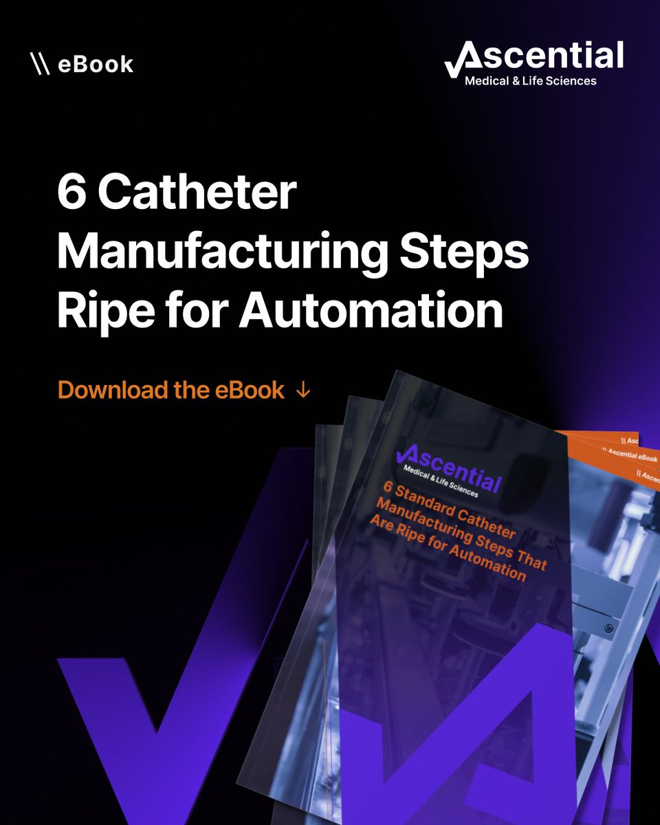 Manual catheter manufacturing can slow time-to-market, even in low-cost regions.

Where does automation deliver the strongest ROI?

Our ebook breaks down 6 key steps to help you reduce scrap, improve compliance, and scale with confidence.

Download now: ascentialmlstg.wpenginepowered.com/catheter-manuf…