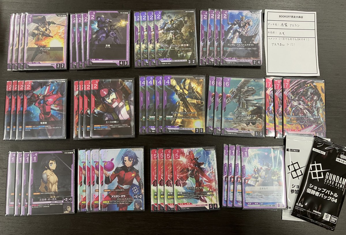 ✨大会結果✨ ガンダムカードゲーム ショップバトル 参加人数【8名様