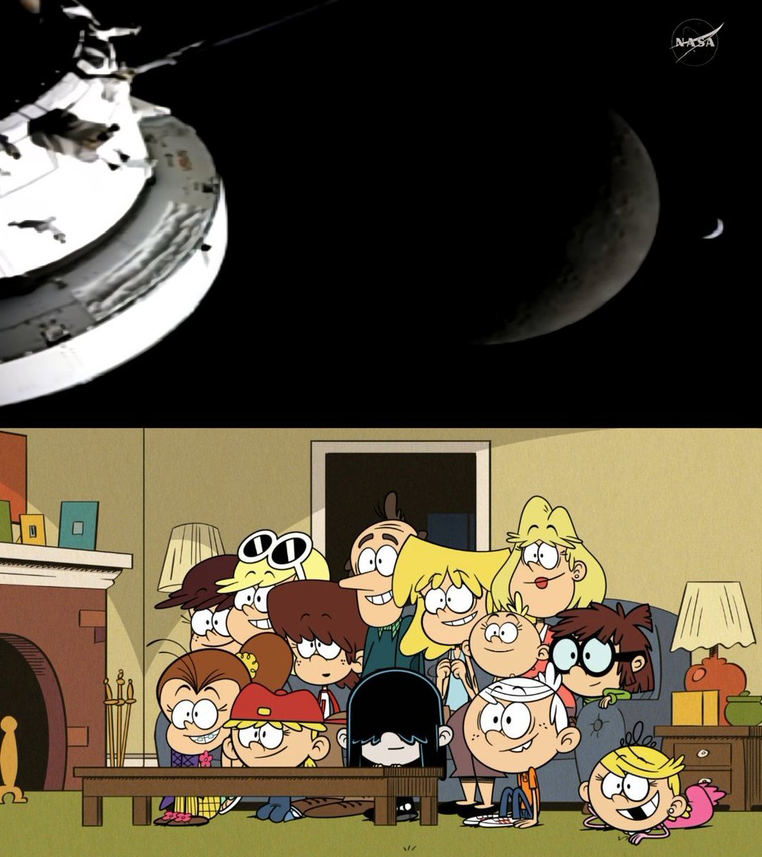 #theloudhouse #artemis2

The Loud family watches history unfold as Artemis II becomes the first manned mission to return to the moon dince the Apollo era day (in the 1970s) as well as captures their full amazement of view Earth.