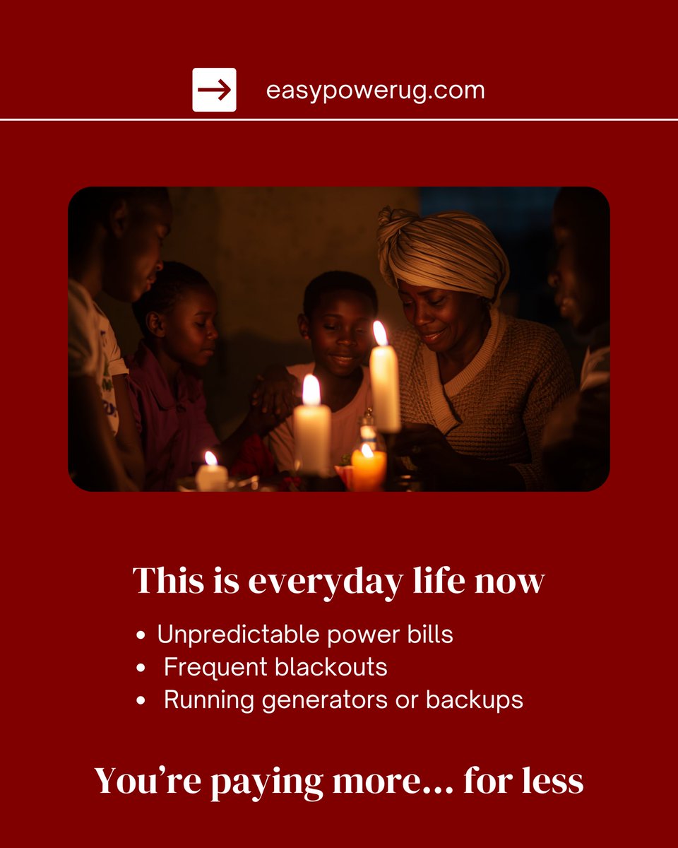 EasyPowerCoLtd's tweet photo. 2/2
Make the switch today 👉 https://t.co/zjRI2h2qQH
#SolarUganda #SolarEnergy #EasyPower https://t.co/SVBRnzQANv