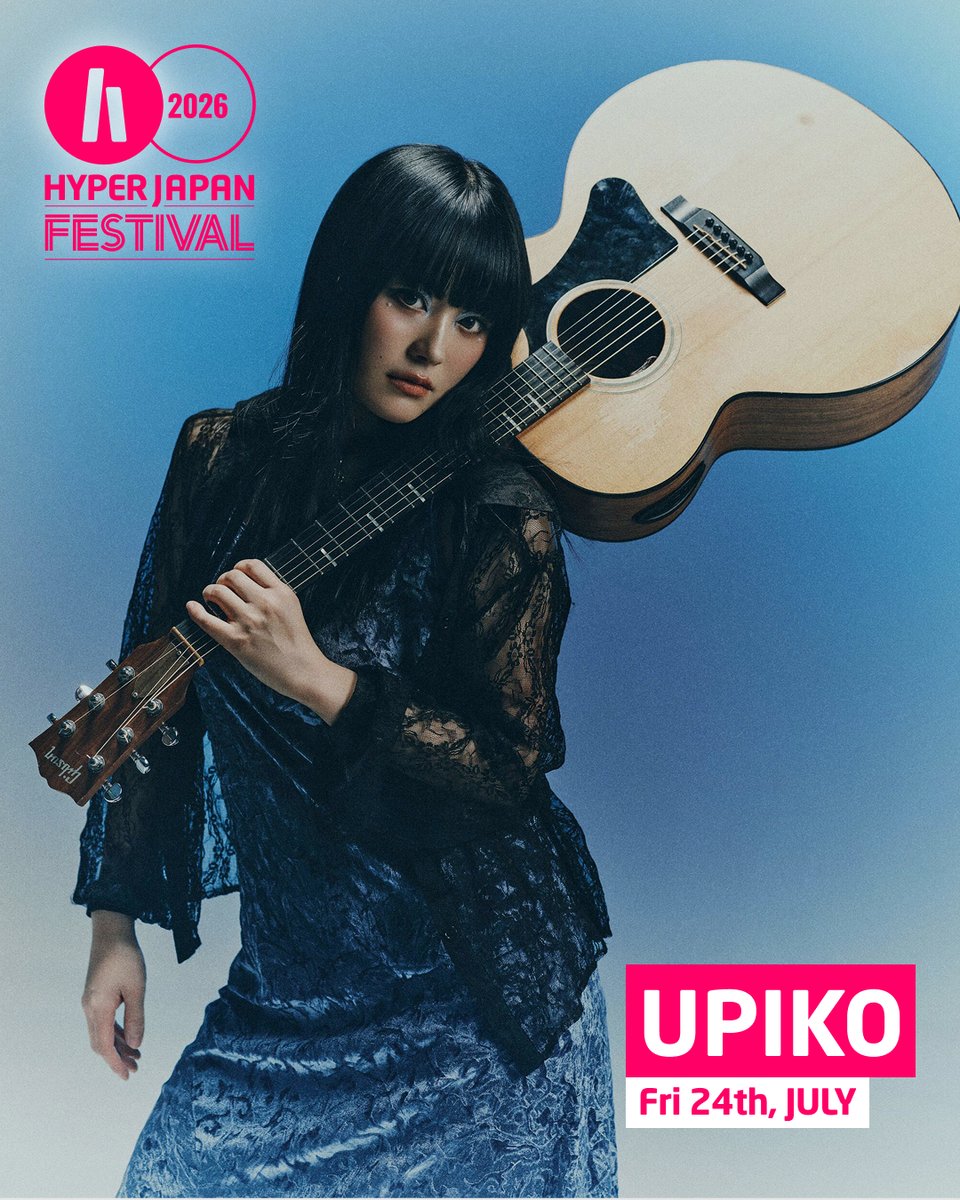 HYPERJAPANevent's tweet photo. Get ready to welcome our next artist for HYPER JAPAN Festival 2026! UPIKO is joining us on 24th July!🔥 Don't miss this opportunity to see an intimate and amazing performance from @upitter626 live in Olympia London this summer!

🎟️  https://t.co/pBqrVHErXp https://t.co/F0JUh7UZFM