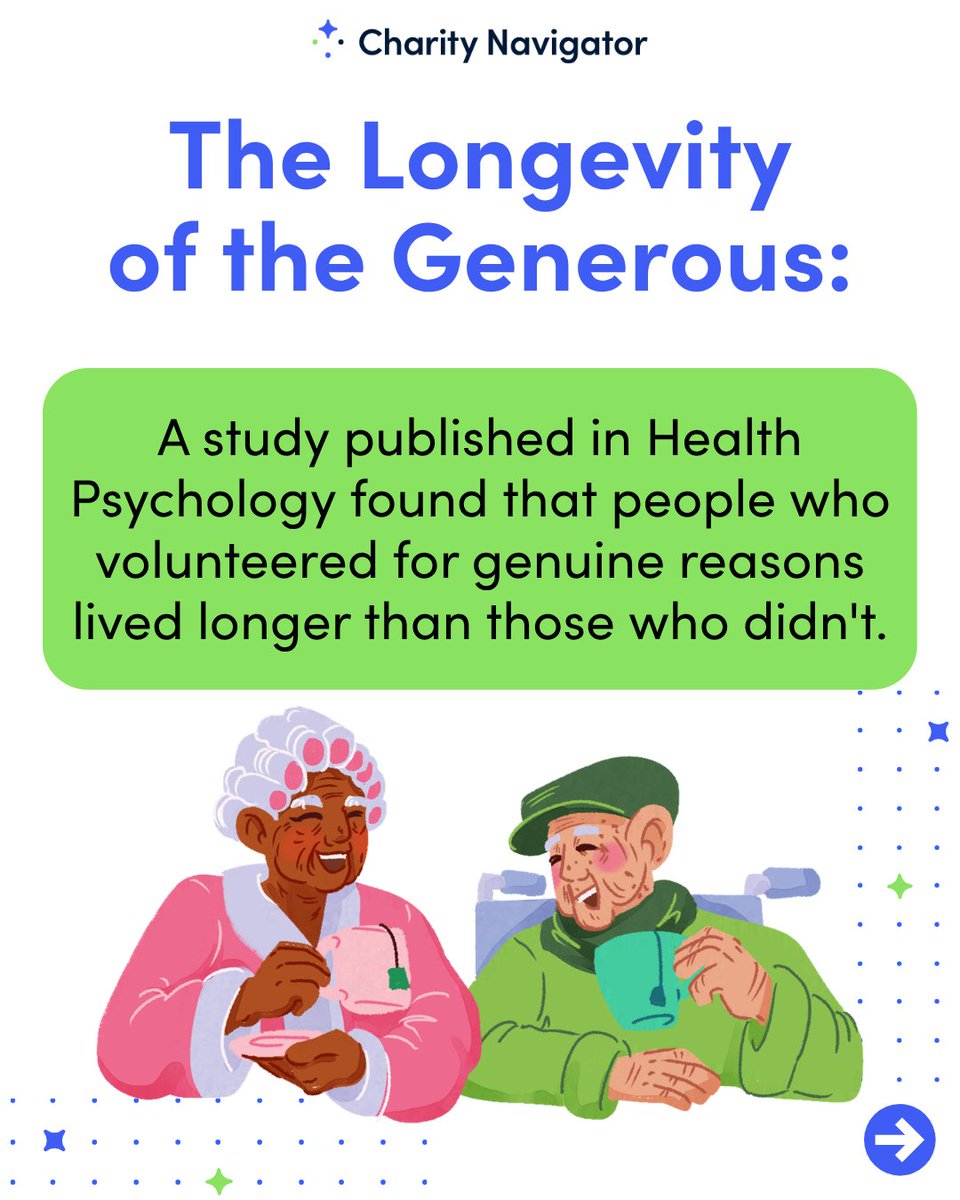 CharityNav's tweet image. From lowering your #stress hormones to actually helping you live longer, the data is clear: being a helper is a major #health flex.

Swipe through to see four science-backed ways that #giving back protects your brain, your heart, and your happiness this #NationalPublicHealthWeek.