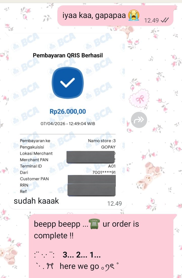 namoahn's tweet photo. 1/3 sold, thankieee <3 https://t.co/LecG2erDHY