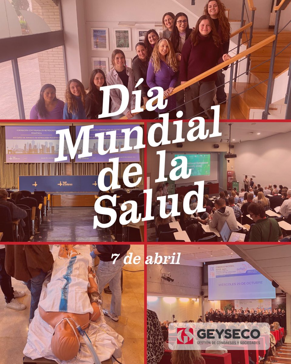 geyseco's tweet photo. Hoy es el Día Mundial de la Salud 🌍

Detrás de cada avance hay mucho más que investigación: profesionales, equipos, congresos y formación 🧬

En Geyseco acompañamos a sociedades científicas en ese camino 🤝
Orgullosas de formar parte de ello 💪 https://t.co/FJVhiUdnKe