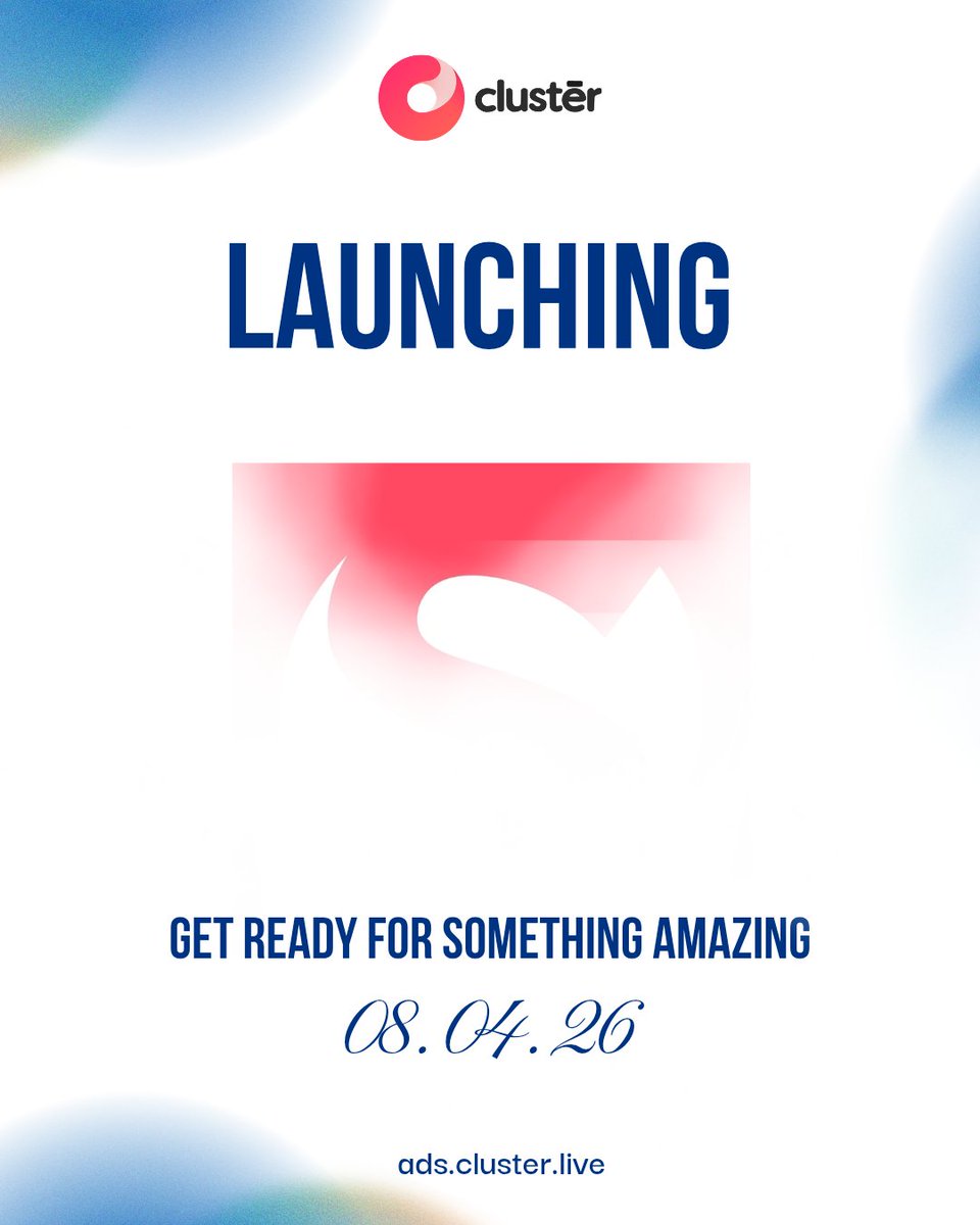 clusterliveapp's tweet image. Something exciting is on the way. We’re getting ready to launch something amazing for you. Stay tuned, you don’t want to miss this
#ClusterLive #LaunchingSoon #SomethingBig #StayTuned #Tuesday #DigitalCommunity