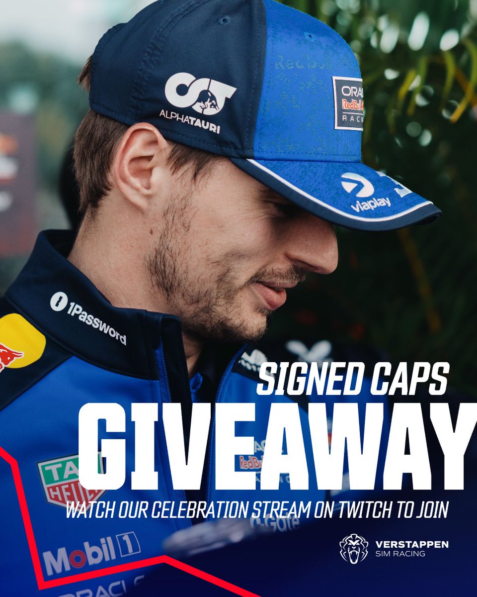 To celebrate 500.000 followers on Twitch, we're giving away 10 signed caps by Max 🥳
👉 Join our celebration stream on Twitch (link in bio) this Sunday (18:00 CEST) for a chance to win 🎁