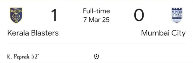 AaronBe00804513's tweet image. 🚨|Kerala Blasters അവസാനമായി ഒരു ISL മത്സരം ജയിച്ചിട്ട് 1 വർഷവും 31 ദിവസവും പിന്നിട്ടു🙂! 

396 ദിവസം മുമ്പ്..
⚽️ #KBFC #ISL #Manjappada  #Indianfootball #india #Keralablasters