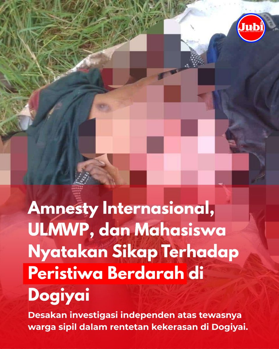 News_jubi's tweet photo. Amnesty Internasional, ULMWP, dan Mahasiswa Nyatakan Sikap Terhadap Peristiwa Berdarah di Dogiyai.

Desakan investigasi independen atas tewasnya warga sipil dalam rentetan kekerasan di Dogiyai. https://t.co/nzuJ40Borr