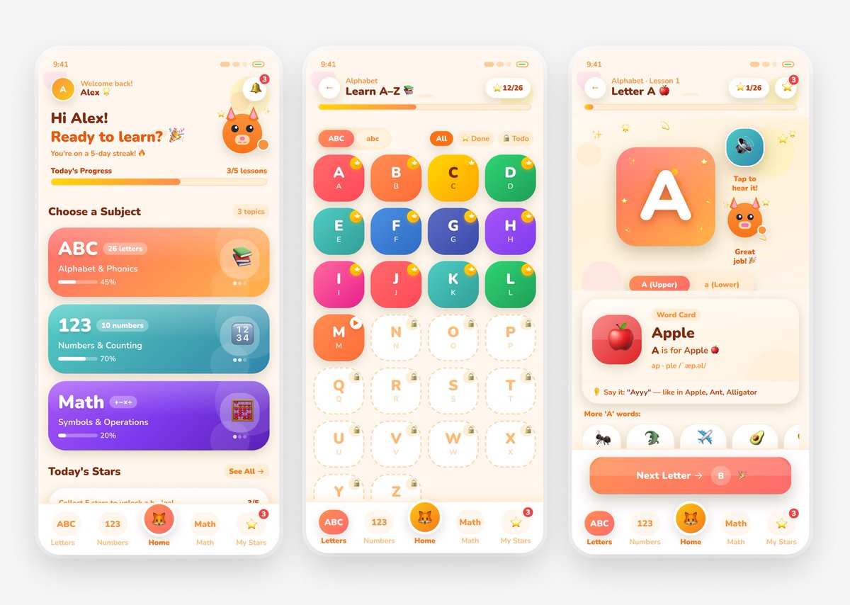 Hannah_uiux's tweet image. Would you let your kids use this app to learn their alphabet, numbers and maths symbols ? 🤭

Rate on a scale of 1-10