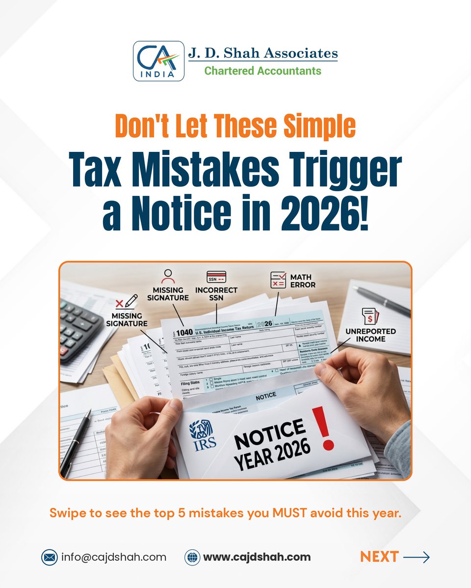 cajdshah_mumbai's tweet image. 🛑 𝐀𝐯𝐨𝐢𝐝 𝐓𝐡𝐞𝐬𝐞 𝐂𝐨𝐬𝐭𝐥𝐲 𝐈𝐧𝐜𝐨𝐦𝐞 𝐓𝐚𝐱 𝐅𝐢𝐥𝐢𝐧𝐠 𝐌𝐢𝐬𝐭𝐚𝐤𝐞𝐬 𝐢𝐧 2026

📖 𝐑𝐞𝐚𝐝 𝐦𝐨𝐫𝐞: cajdshah.com/blog/income-ta…

𝐂𝐎𝐍𝐓𝐀𝐂𝐓 𝐔𝐒
☎️ Call: +91 022 28983664
✉ Email: info@cajdshah.com

#TaxFiling2026 #JDShahAssociates  #CharteredAccountants