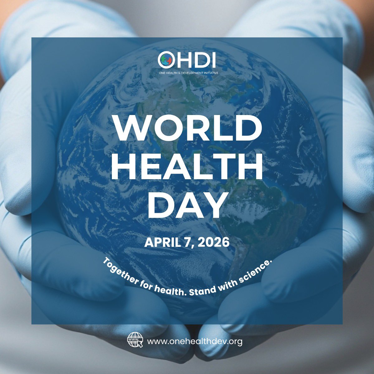 onehealthdev's tweet photo. World Health Day 2026: Together for Health.

At OHDI, One Health guides all we do, from animal welfare and digital health to AMR mitigation and health security. Science and collaboration drive healthier communities and ecosystems.

Support our work: https://t.co/JmqbNEuaXk

#OHDI https://t.co/EXMDXZXqCY
