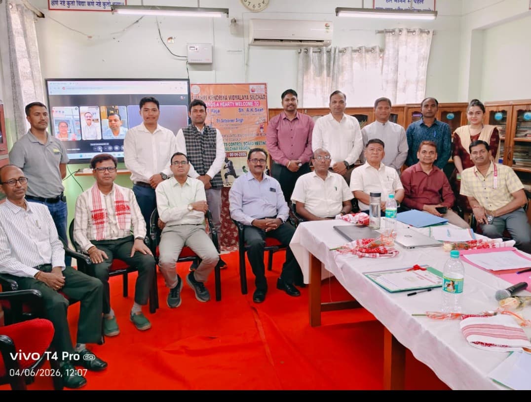 amodanand23's tweet photo. 1st RSCB Meeting (2026–27) held at PM SHRI KV Silchar under Chairmanship of Hnble DC KVS RO Silchar Shri PIT Raja &amp; all esteemed members and invitees. Focused on planning for 55th KVS RSM &amp; NSM Coaching Camp.Key discussions on technical &amp; financial aspects for smooth conduct. https://t.co/81gJCCJYPA