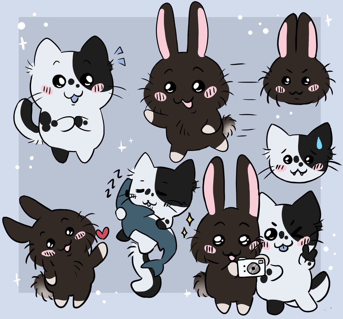 Meowstixs's tweet photo. An irl friend got me into chiikawa so I made her and I Chiikawa sonas :3

⋆｡°✩ #art #furryart #chiikawa #chiikawasona https://t.co/neU3mssOsQ