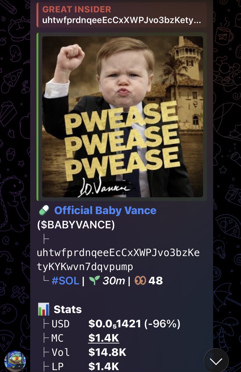 Whaler091's tweet photo. Ca>>

uhtwfprdnqeeEcCxXWPJvo3bzKetyKYKwvn7dqvpump

#degen #memecoin #solana https://t.co/j6rzV8KhTo