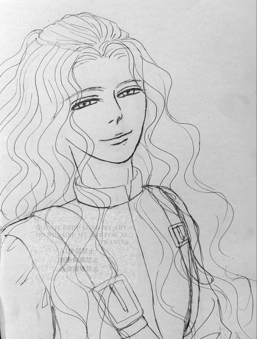 原稿の下描きのニッコリセレンさん 
