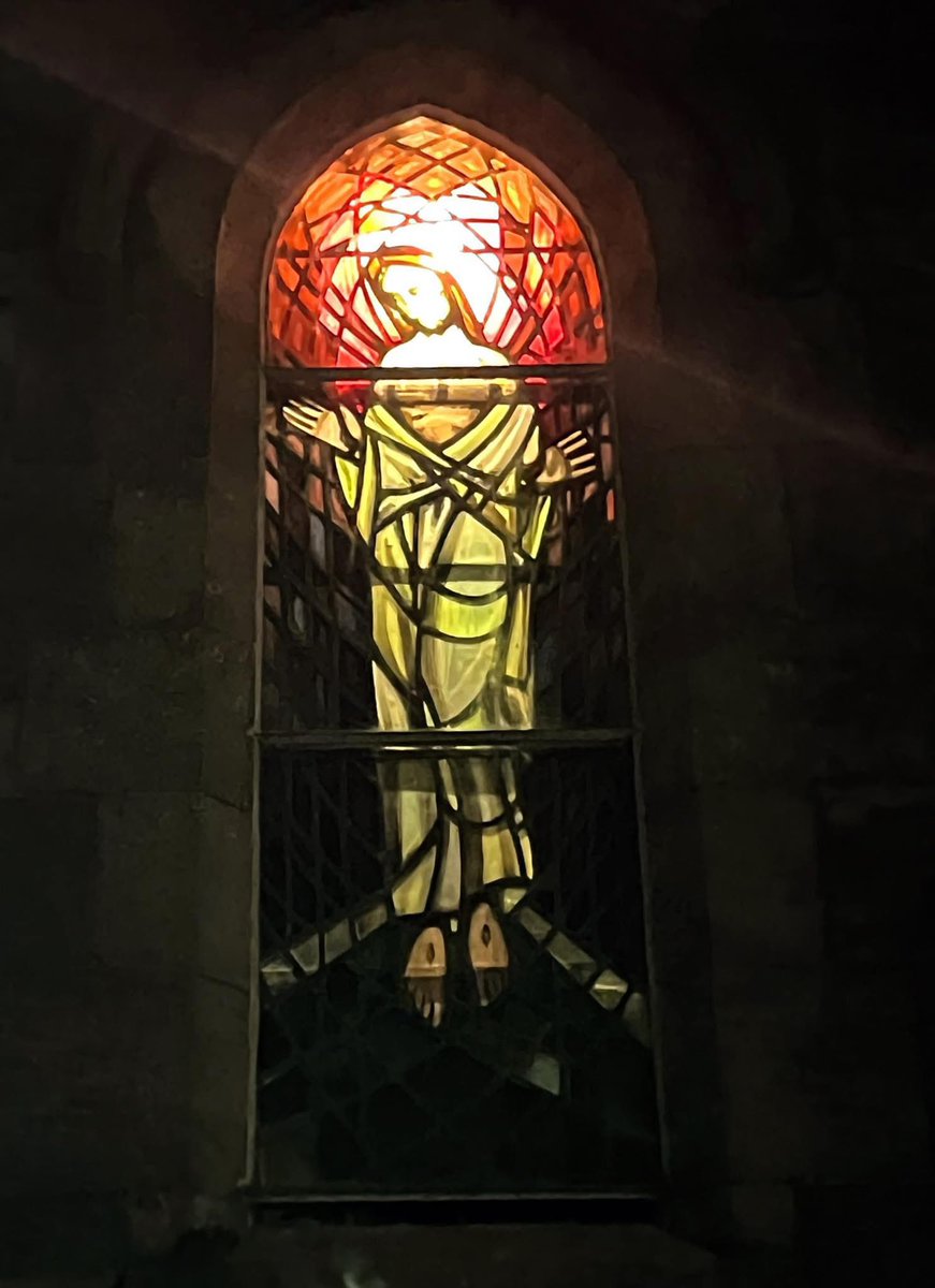 GalwayWalks's tweet photo. I was walking past St. Joseph’s church late one evening last year and lights from within the church illuminated this beautiful window. I’d never noticed it before.
#Galway #stainglass https://t.co/sRWPSXqJS4