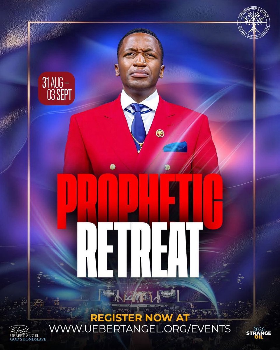 moriah29481's tweet photo. PROPHETIC RETREAT
A divine encounter with The Ra’ah, Prophet Uebert Angel.
Be in Harare, Zimbabwe.
Register now: https://t.co/4trg43fwtQ

#GoodNewsWorld #UebertAngel #PropheticRetreat #zimbabwe https://t.co/82nH5Kenf1