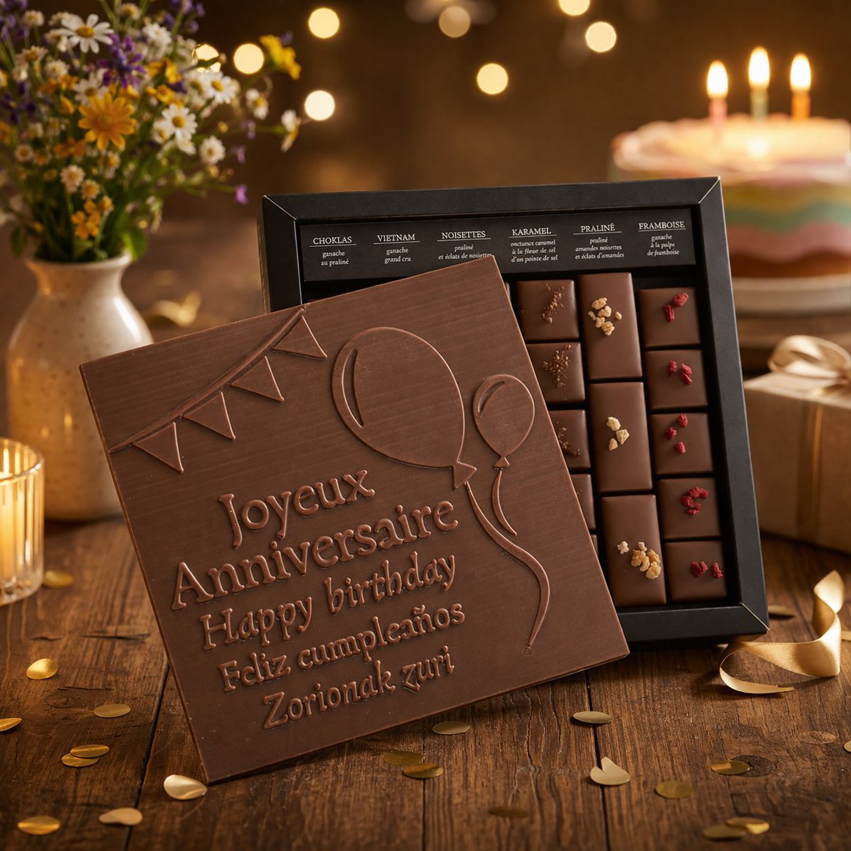 🎂 Offrez un anniversaire gourmand et original avec le chocolat artisanal 🍫Bouquet de Chocolat®, plaque personnalisée, coffret cadeau… des idées qui font toujours plaisir ! atelierduchocolat.fr/fr/11-cadeau-a… #cadeauanniversaire #chocolatartisanal #cadeaugourmand #coffretchocolat