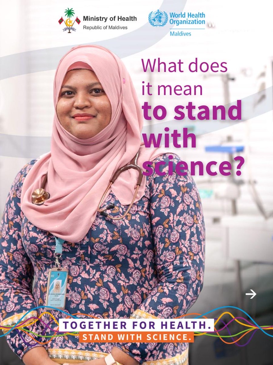 MoHmv's tweet photo. Today is World Health Day 💙

This year’s theme “Together for Health. Stand with Science.” reminds us that science is what helps us save lives, prevent diseases through vaccines, and make better health decisions every day. https://t.co/0ivJWcibs0