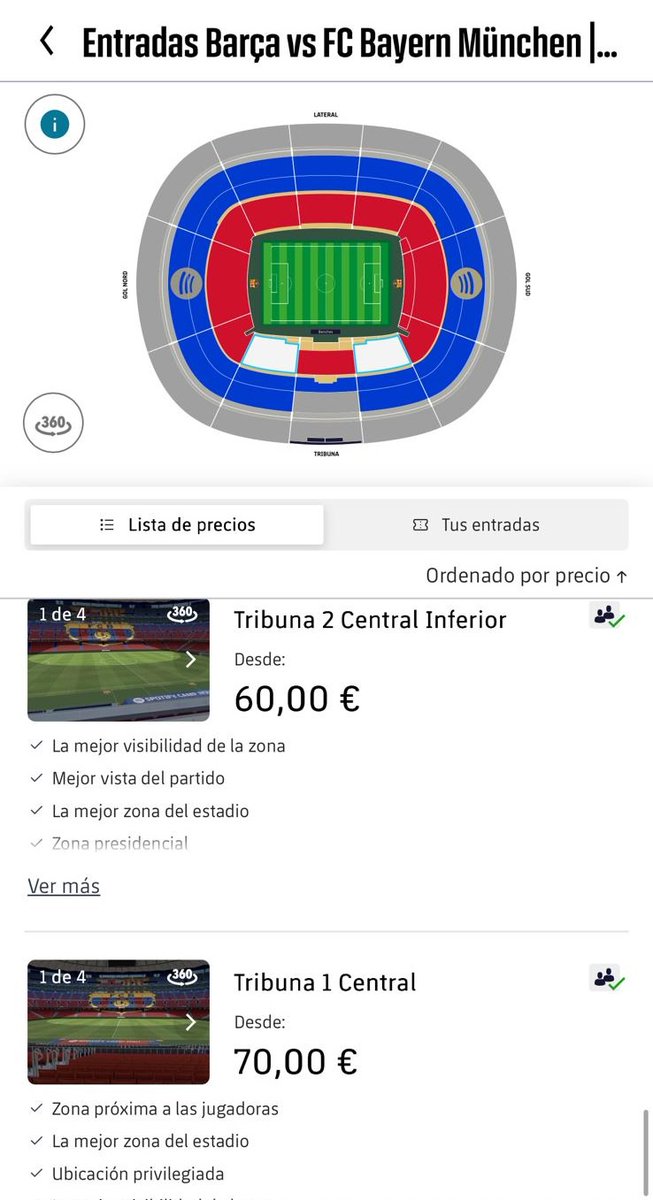razalo71's tweet photo. ‼️🎟️ El Barça posa a la venda les entrades per a les semifinals de la Champions al 𝐂𝐀𝐌𝐏 𝐍𝐎𝐔, tal com indica el club a la web

💴 Prevenda només per a socis i sòcies amb entrades que van des dels 25 € fins als 70 €

Pendents de confirmar l'horari definitiu

@diariARA https://t.co/NrsRIGRyfN