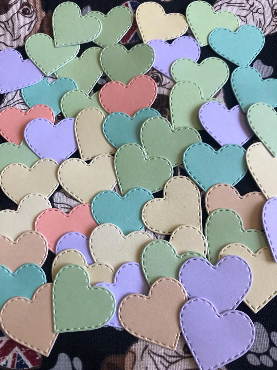 WatsonsVintage's tweet image. These hearts can be used in all kinds of #papercraft projects. 50 Piece Pack of 1" wide Pastel Coloured Cardboard Heart Shapes -Card Making  -Kid's Paper Crafts - Love Themed Journals/Scrapbooks Weddings etsy.me/4snojZ5 via @Etsy #HeartShapes #PastelColours