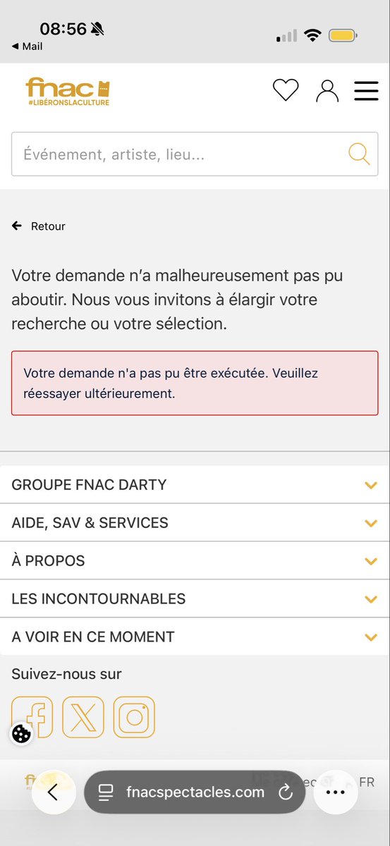 bymargaux's tweet photo. @fnacspectacles LES LIENS PRÉVENTE NE FONCTIONNENT PAS! HELP https://t.co/JumE04JpSh