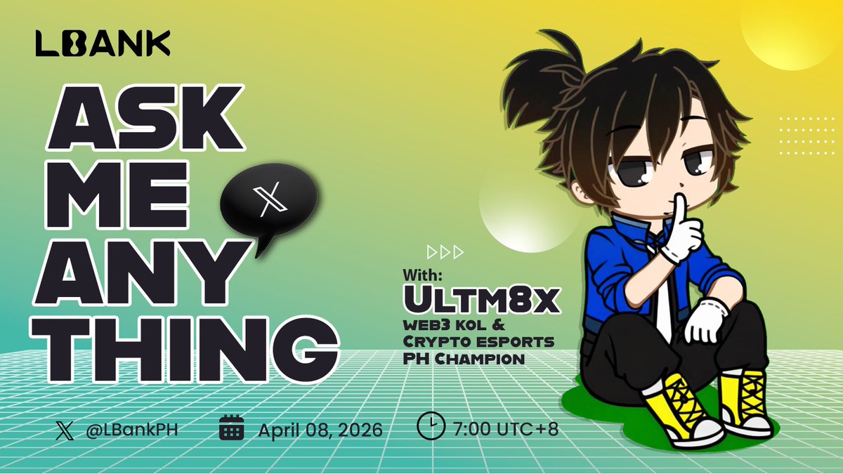 LBankPH's tweet image. 🎙️ Web3 Gaming &amp;amp; Esports: The Champion’s Playbook 🚀

📅 Apr 8, 2026 | 🕓 11:00 UTC (7 PM +8 UTC)

🎙️ Host: @LBankPH
🎤 Guests: @ULTM8X (Web3 KOL &amp;amp; Crypto Esports PH Champion)

👉 Set a reminder: 
#LBankSpaces #Web3Gaming #Esports #CryptoPH
