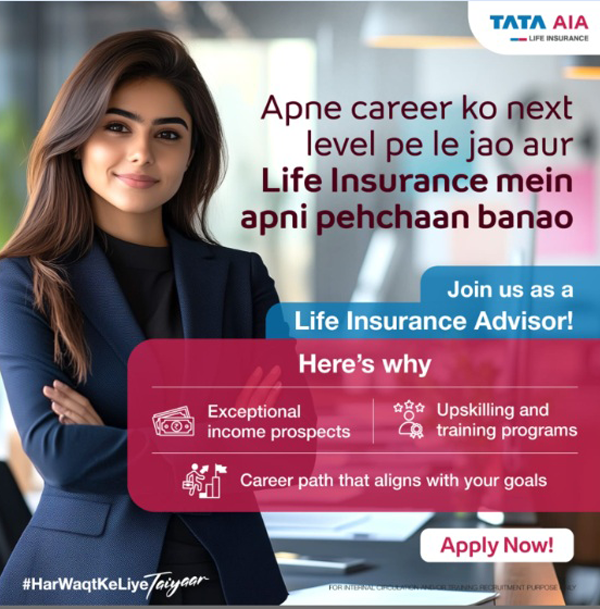 GCServices3's tweet image. If you believe in building your own income and creating your own identity, this is your chance. Join Tata AIA Life Insurance Company as an Insurance Advisor.
gcservices.co.in

#ChooseGrowth #TataAIALife#ApplyNow #InsuranceAdvisor #CareerOpportunity #EarnWithoutLimits