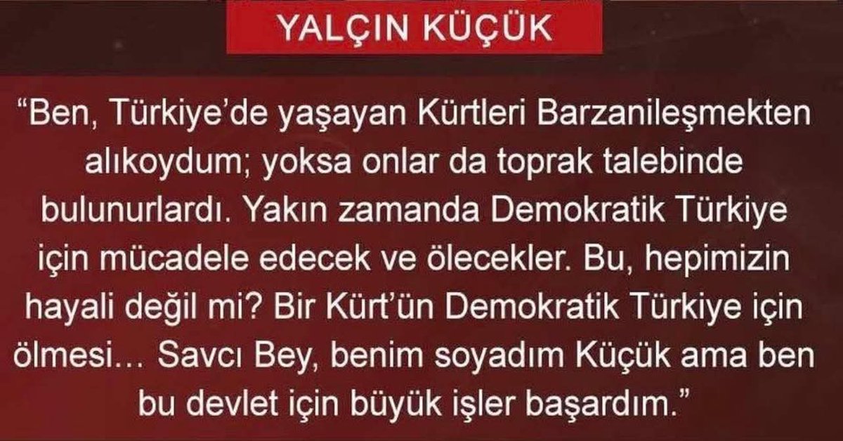Başta A.Öcalan,Veysi Sarısözen,Amed Dicle'nin sonradan kuyruga takılan Fehim Işık'ında başı sağolsun.