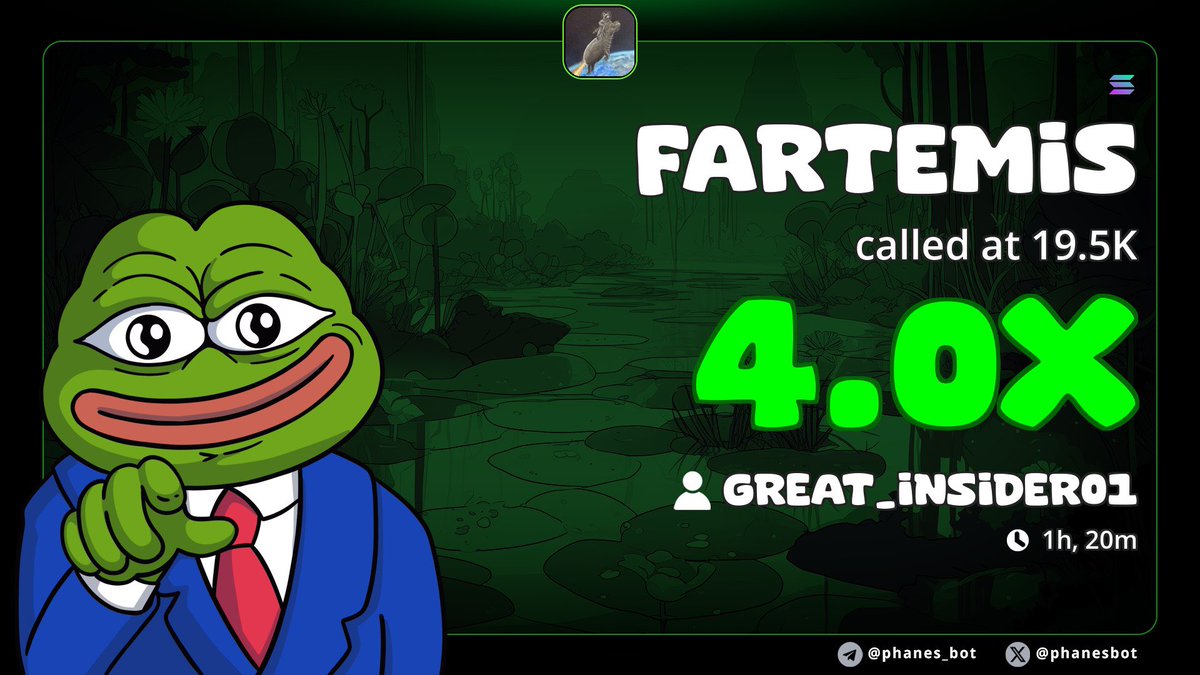 Whaler091's tweet photo. 4x increase from my call $fartemis
Ca>>

4mRenW5ySKkNYTQa9C2AKZkn5fzP8wKBCn1kya6npump

#solana #memecoin #degen https://t.co/ahj6a9lWMq