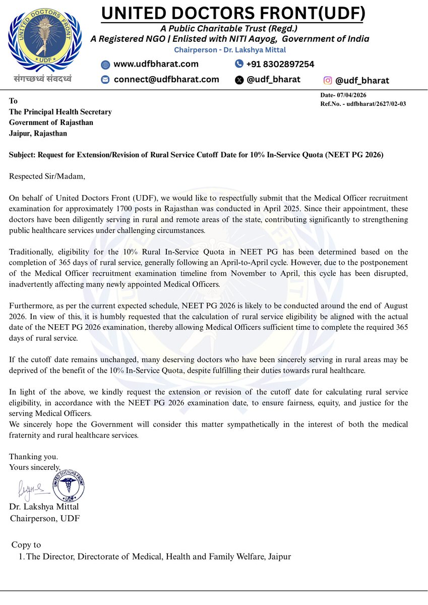 UNITED DOCTORS FRONT (UDF) tweet media