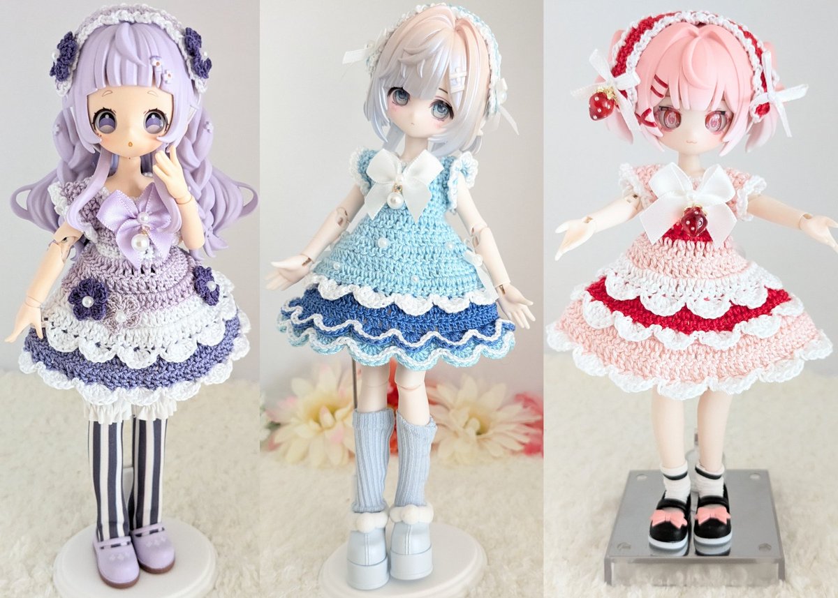 アイドール大阪 へ持っていくブラインドドール服3種類できました✨ 1/8