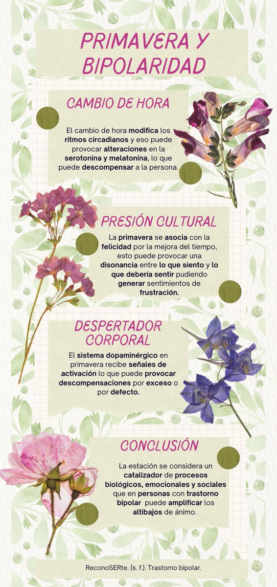 StoPrejuicios's tweet photo. La primavera la sangre altera pero no nos altera a todos por igual. Para demostrarlo hoy os traemos una infografía para así comprender como altera a las personas que tienen un #TrastornoBipolar 
#saludmental #primavera https://t.co/pbU2ZpkaaZ