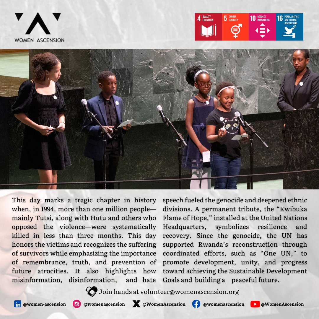 WomenAscension's tweet photo. #Women #Empower #InPower #Leadership #WomenAscensionLeadership2030 #UnitedForImpact #GenocidePrevention #NeverAgain #HumanRights #Peace #Truth #EndHate #Accountability #Awareness #SDG4 #SDG5 #SDG10 #SDG16 #SDG17 #WomenAscension #Global https://t.co/4b0R1Sp3tB