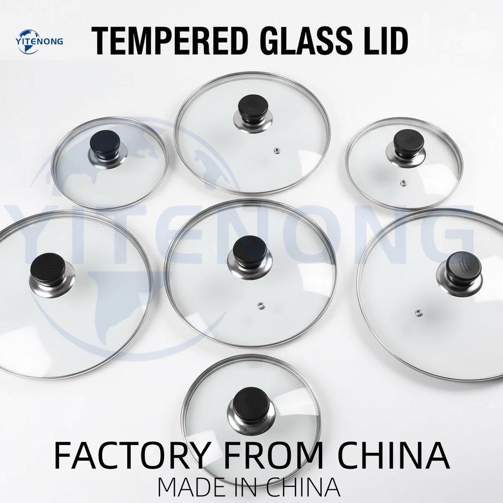 Factory Direct High Quality Tempered Glass Lids! We offer a complete size range from 12cm to 44cm to fit almost all pots on the market. With strict quality control, durable construction, and fast production lead times, we are your reliable one-stop supplier for glass lids.