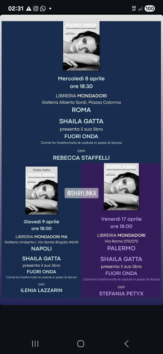 ruscott21's tweet image. Domani con lei a Roma ci sara' Rebecca Staffelli ❤️ #shailagatta #fuorionda