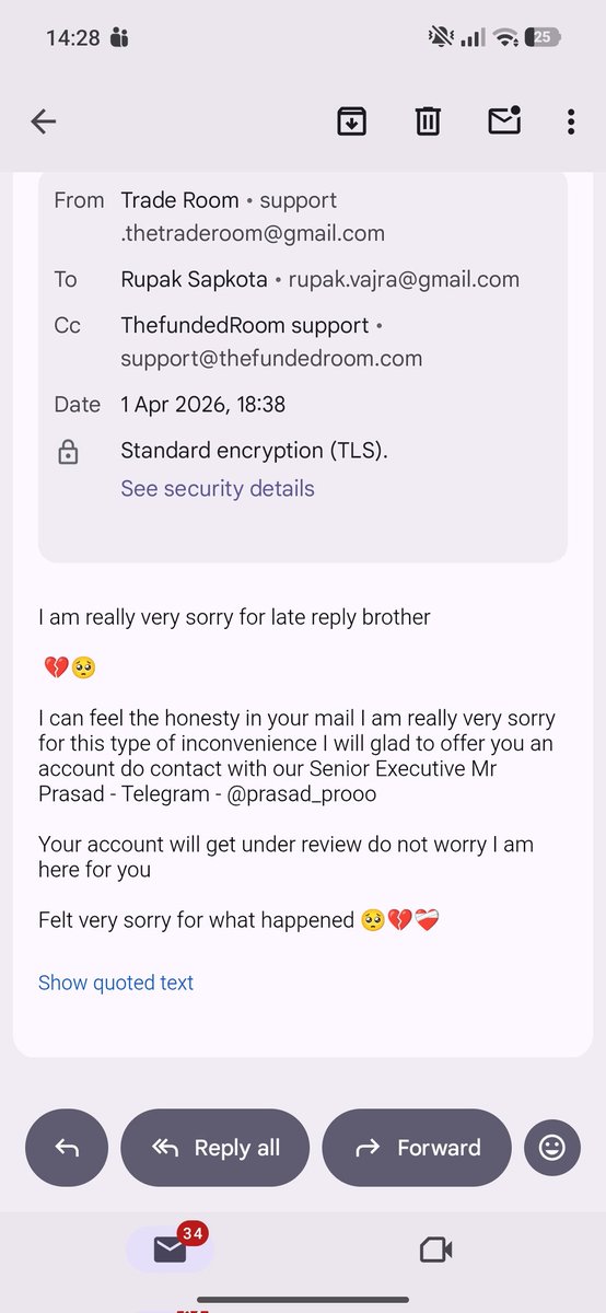 masterrupak's tweet photo. @thefundedroom 67158
I have contacted with prasad_proo but he did not replied me. Can you please do this as soon as possible? https://t.co/nay2GjaIvF