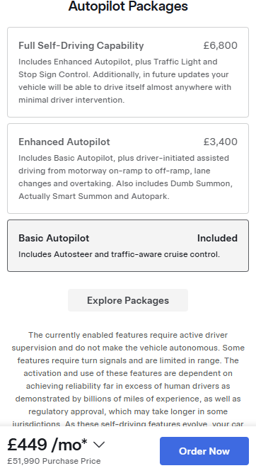 Platty5791's tweet photo. Hey @elonmusk  does this autopilot package work in the UK? Which one
I'd love to get myself into a Tesla Model Y, can you hook me up with any discount or autopilot upgrade? 🤣😘 Cannot quite stretch the budget yet https://t.co/tCHjaRkpqm