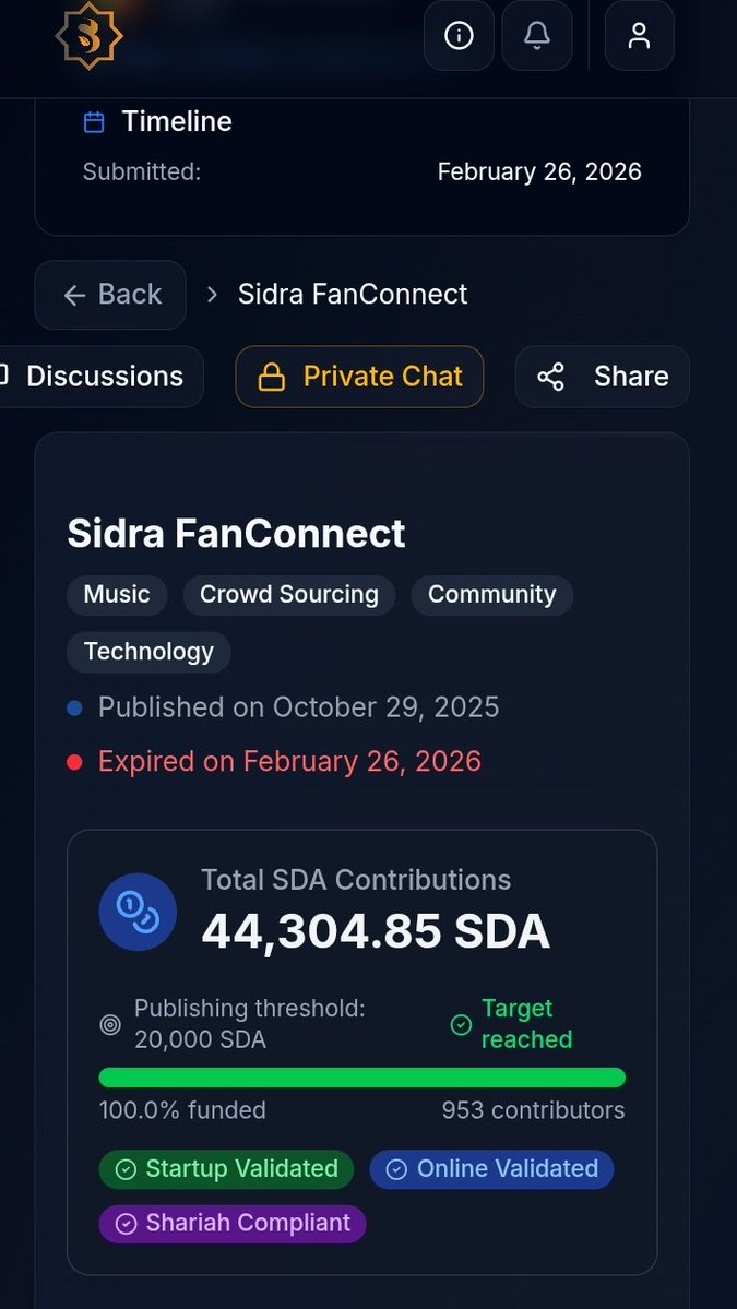 We sincerely thank all our investors for your incredible support in helping Sidra FanConnect surpass 20,000 Sidra in contributions. Your trust and commitment mean everything to us.

As we await final approval, we truly appreciate your patience and confidence in our vision. This